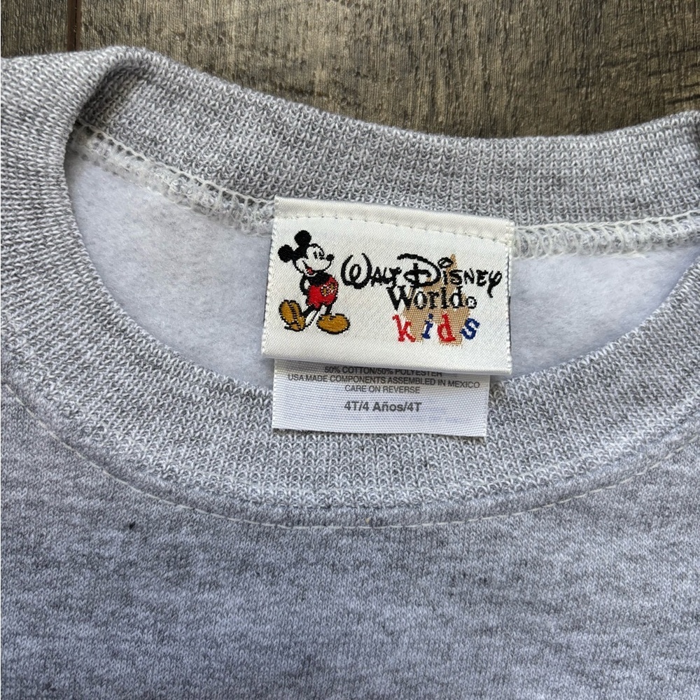 Vintage Walt Disney Kids Gray Minnie Mouse Sweatshirt - Picture 2 of 3
